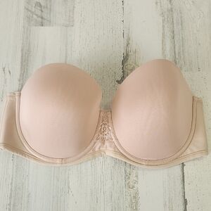 Vanity Fair Beige Tan Strapless Bra Style 74380 Size 42C